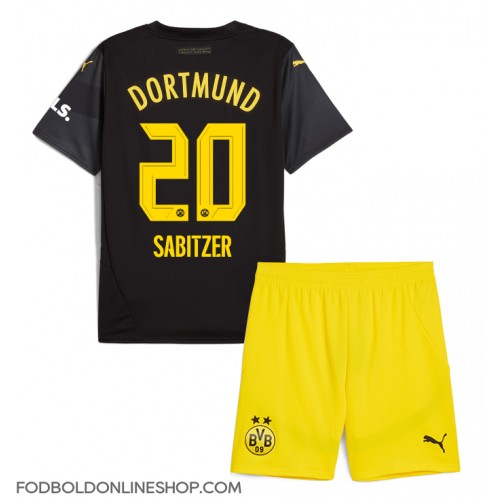 Borussia Dortmund Marcel Sabitzer #20 Udebane Trøje Børn 2024-25 Kortærmet (+ Korte bukser)